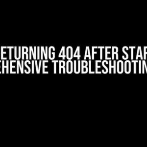 Solr Returning 404 after Startup: A Comprehensive Troubleshooting Guide